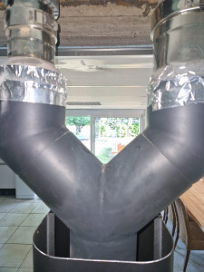 Photo de galerie - Réalisation d une culotte pour un conduit de cheminée 