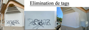 Photo de galerie - Élimination de tags, graffitis.