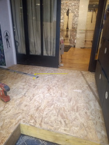 Photo de galerie - Création d’un sol à niveau 