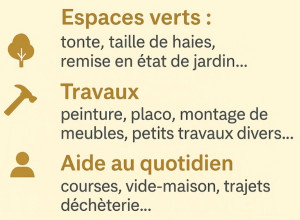 Photo de galerie - Espaces verts - petits travaux - aide au quotidien 