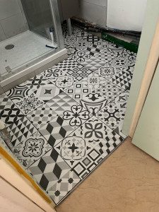 Photo de galerie - Carrelage, sol, salle de bain