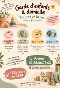 Photo de galerie - Flyer garde d’enfant 
