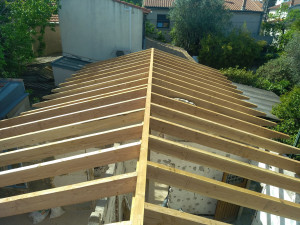 Photo de galerie - Charpente chevrons porteurs