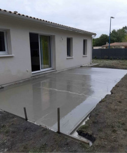 Photo de galerie - Création d’une terrasse en béton 