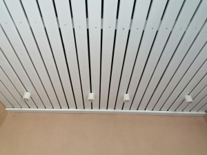 Photo de galerie - Peinture lambris et pose spots