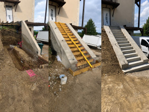 Photo de galerie - Creation d’un escalier en béton de 15 marches