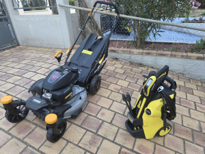 Photo de galerie - Nettoyage karcher terrasse et autres,  tonte
 pelouse avec effacuation déchets. 
