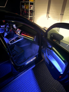 Photo de galerie - Installation LED AMBIANCE OEM + sur ce AUDI A3 2023 ✅