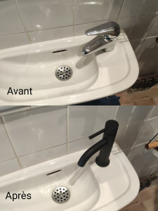 Photo de galerie - Remplacement mitigeur de lavabo 