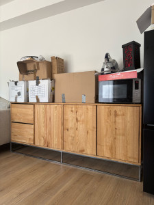 Photo de galerie - Fabrication buffet en châtaignier 