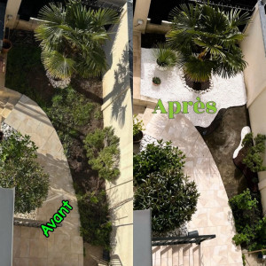 Photo de galerie - Création de massif gravillonner et plantation d’arbuste 