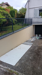 Photo de galerie - Muret Âpres resultat finition 
