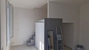 Photo de galerie - Peinture blanche sur mur et plafond 