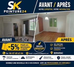 Photo de galerie - Renovation d'une chambre: parquet  mur, plafond et boisserie