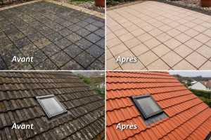 Photo de galerie - Nettoyage haute pression , traitement hydrofuge 