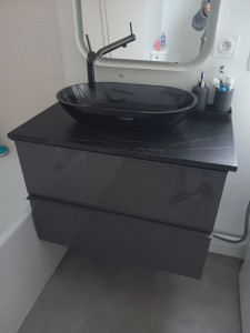 Photo de galerie - Montage meuble vasque de salle de bain 