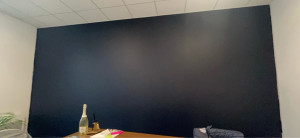 Photo de galerie - Peinture bleu canard sur mur blanc