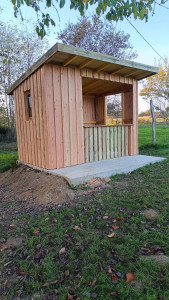 Photo de galerie - Conception et pose d'un chalet structure bois 