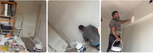 Photo de galerie - Enduit, finition intérieur avec ponçage mise en place peinture velours