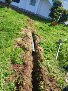 Photo de galerie - évacuation d eau usé 57 metres enterré diamètre 100