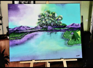 Photo de galerie - Une de mes peinture acrylique sur toile
