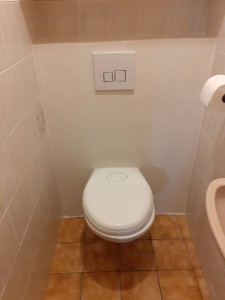 Photo de galerie - Changement de wc posé par un suspendu.