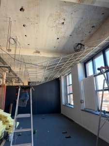 Photo de galerie - Pose de faux plafond en rampant 