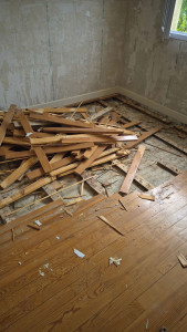 Photo de galerie - Enlèvement plancher chene