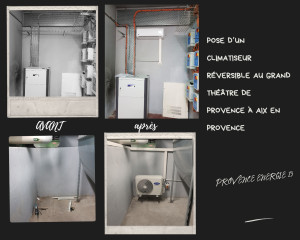 Photo de galerie - Pose d'un climatiseur au Grand Théâtre de Provence à Aix