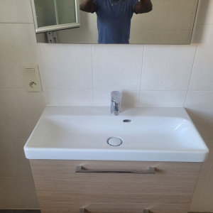 Photo de galerie - Rénovation, pose meuble lavabo salle de bain 