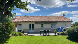 Photo de galerie - Nettoyage plus hydrofuge coloré sur tuile béton 