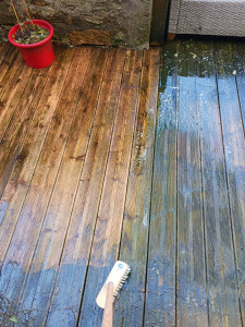 Photo de galerie - Entretien de terrasse 
avant et après 