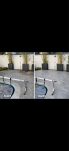 Photo de galerie - Nettoyage haute pression et Traitement - Terrasse Piscine