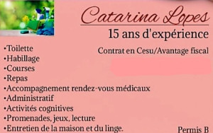 Photo de galerie - Je suis Auxiliaire de vie-Aide à domicile depuis de nombreuses années. 
J'ai beaucoup d'expérience auprès de personnes en handicap. 
Je peux aider dans les tâches du quotidien. 
Je suis très patiente et minutieuse. 