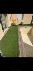 Photo de galerie - Pose pelouse artificielle 