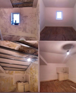 Photo de galerie - Rénovation placo plafond et remise en état des murs + mise en peinture des murs 
