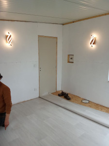 Photo de galerie - Pose d'un lino a la colle