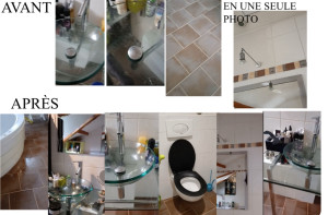 Photo de galerie - Réalisation d'une salle de bain, avec avant après 