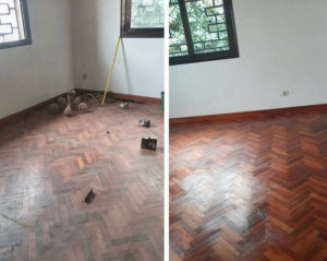 Photo de galerie - Avant / Après : Nettoyage Sol