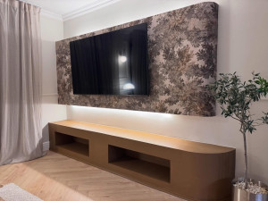 Photo de galerie - Meuble TV en placo sur mesure 