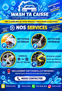 Photo de galerie - Retrouvez notre flyer avec nos services ! Au plaisir de faire briller votre voiture ️