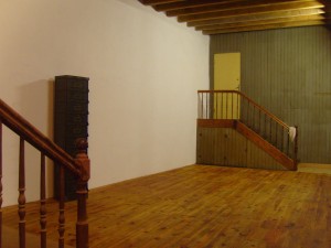 Photo de galerie - Rénovation parquet, escalier, main courante et enduit mur.