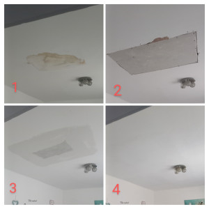 Photo de galerie - Remplacement morceau de placo suite a un dégât des eaux