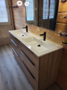 Photo de galerie - Double vasque avec meuble 