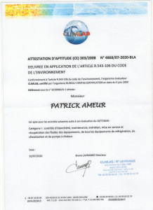 Photo de galerie - Attestation de capacité climatisation