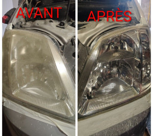 Photo de galerie - Polissage des phares 