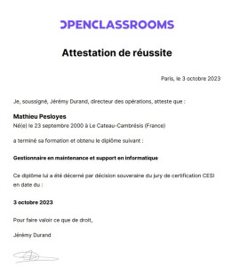 Photo de galerie - Le diplôme RNCP