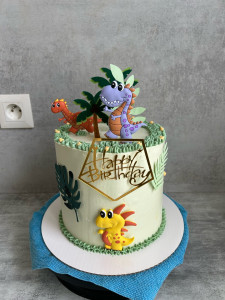 Photo de galerie - Gâteau garçon, thème dinosaure, saveur chocolat 