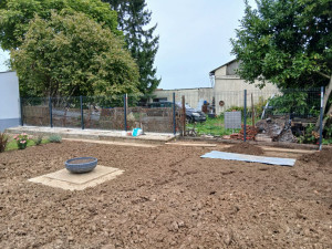 Photo de galerie - Pose de clôture grillage rigide gris anthracite