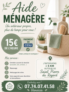 Photo de galerie - Flyer ménage et repassage 